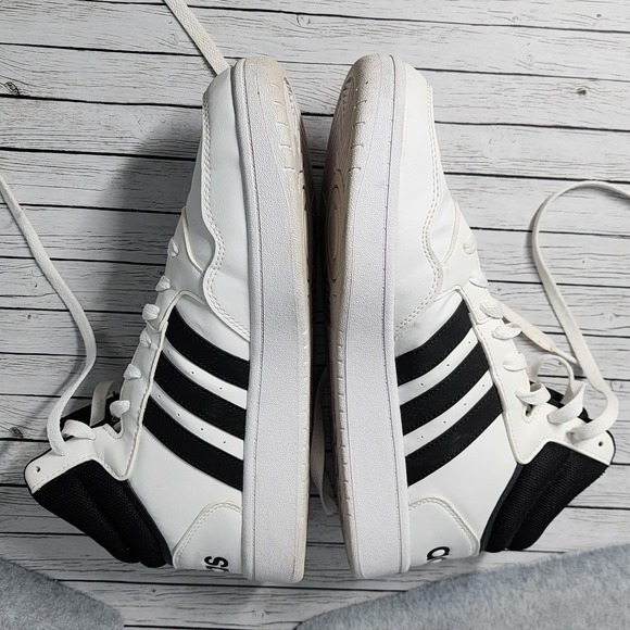 Adidas Hoops 3.0 Mid Shoes Mens Size 11‎ White Black Basketball Classic Sneakers main image 5